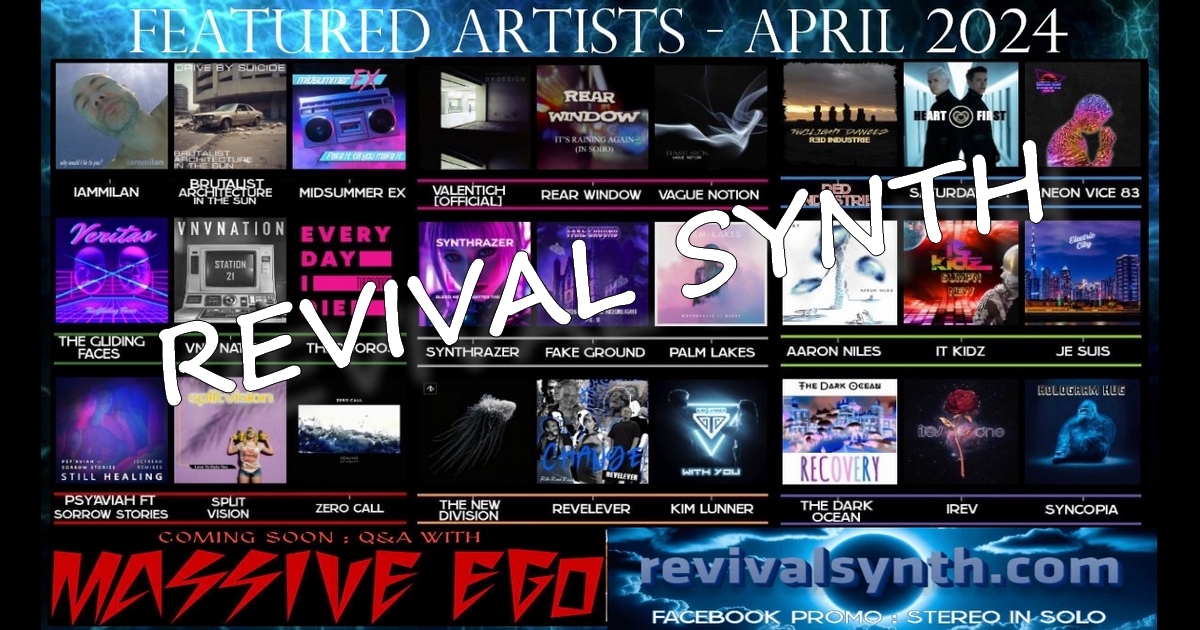 STEREO in SOLO (@stereo_in_solo) on Twitter photo <a href="/RevivalSynth/">๐ฟ๐ฒ๐๐ถ๐๐ฎ๐น๐ด๐บ๐ฏ๐ต๐ฉ.๐ค๐ฐ๐ฎ</a> ๐
eatured ๐rtists 3โฃ - ๐pril ๐๐๐๐
revivalsynth.com
<a href="/VagueNotion1/">Vague Notion</a> <a href="/neonvice83music/">Neon Vice 83</a> <a href="/Midsummer_Ex/">Midsummer Ex</a> <a href="/VNV_Nation/">VNV Nation</a> <a href="/Theodoros_D/">Theodoros Dimitriou</a> <a href="/TheNewDivision/">The New Division</a> #Platronic <a href="/palmlakesmusic/">Palm Lakes</a> <a href="/Revelevermusic/">ReveLever</a> <a href="/fakegroundmusic/">Fake Ground</a> <a href="/synthrazer/">SYNTHRAZER</a> <a href="/Split_V_Synth/">Split_Vision_Synth_Music</a> <a href="/psy_aviah/">Psy'Aviah (Yves Schelpe) ๐ถ</a> & <a href="/SorrowStories/">Sorrow Stories</a> <a href="/RevivalSynth/">๐ฟ๐ฒ๐๐ถ๐๐ฎ๐น๐ด๐บ๐ฏ๐ต๐ฉ.๐ค๐ฐ๐ฎ</a> ๐
eatured ๐rtists 3โฃ - ๐pril ๐๐๐๐
revivalsynth.com
<a href="/VagueNotion1/">Vague Notion</a> <a href="/neonvice83music/">Neon Vice 83</a> <a href="/Midsummer_Ex/">Midsummer Ex</a> <a href="/VNV_Nation/">VNV Nation</a> <a href="/Theodoros_D/">Theodoros Dimitriou</a> <a href="/TheNewDivision/">The New Division</a> #Platronic <a href="/palmlakesmusic/">Palm Lakes</a> <a href="/Revelevermusic/">ReveLever</a> <a href="/fakegroundmusic/">Fake Ground</a> <a href="/synthrazer/">SYNTHRAZER</a> <a href="/Split_V_Synth/">Split_Vision_Synth_Music</a> <a href="/psy_aviah/">Psy'Aviah (Yves Schelpe) ๐ถ</a> & <a href="/SorrowStories/">Sorrow Stories</a>