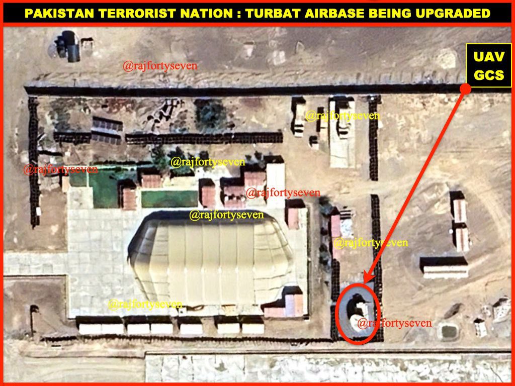 rajfortyseven's tweet photo. #Pakistan #TerroristNation’s #PNAF is further expanding #Turbat airbase.
New #AEW hangar, #UAV hangar for #CH4 and other facilities.
#GCS possibly made in #China also observed. https://t.co/iAcNYcyTB5