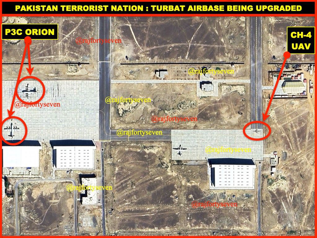 rajfortyseven's tweet photo. #Pakistan #TerroristNation’s #PNAF is further expanding #Turbat airbase.
New #AEW hangar, #UAV hangar for #CH4 and other facilities.
#GCS possibly made in #China also observed. https://t.co/iAcNYcyTB5