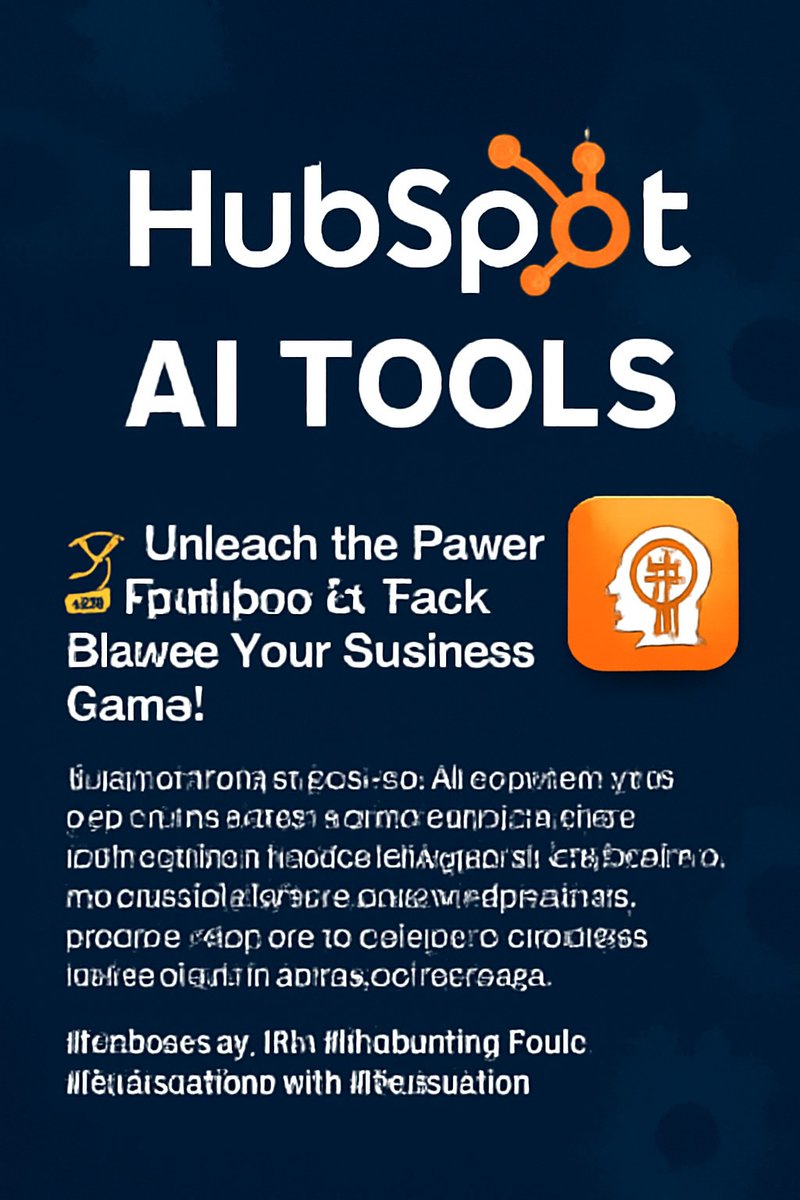 Halimsphere's tweet image. 🚀 Unleash the Power of HubSpot AI Tools: Elevate Your Business Game!#HubSpotAI #AIPoweredMarketing #AIforBusiness #MarketingAutomation #SmartSales #AIinMarketing #FutureOfMarketing #SalesAI #HubSpotTools #TechInnovation #AIRevolution #BusinessGrowth #AutomationTools
