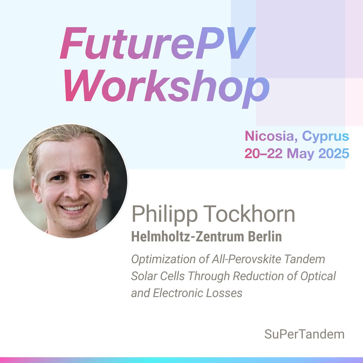 TESTARE Project (@testareproject) on Twitter photo Explore insights on Optimization of Perovskite - Tandem Solar Cells with Philipp Tockhorn from HZ Berlin at #FuturePV
<a href="/DiamondHorizEU/">Diamond Project</a> #LAPERITIVO #PERSEUS #SMARTLINEPV #NEXUSPV <a href="/TriumphEurope/">TRIUMPH - Horizon Europe</a>
#Apollo @Amires_EU <a href="/Luminosity_EU/">LUMINOSITY_EU</a>
#PHOENIX #PEARL #solmates #circularpv <a href="/UCYOfficial/">University of Cyprus</a> Explore insights on Optimization of Perovskite - Tandem Solar Cells with Philipp Tockhorn from HZ Berlin at #FuturePV
<a href="/DiamondHorizEU/">Diamond Project</a> #LAPERITIVO #PERSEUS #SMARTLINEPV #NEXUSPV <a href="/TriumphEurope/">TRIUMPH - Horizon Europe</a>
#Apollo @Amires_EU <a href="/Luminosity_EU/">LUMINOSITY_EU</a>
#PHOENIX #PEARL #solmates #circularpv <a href="/UCYOfficial/">University of Cyprus</a>