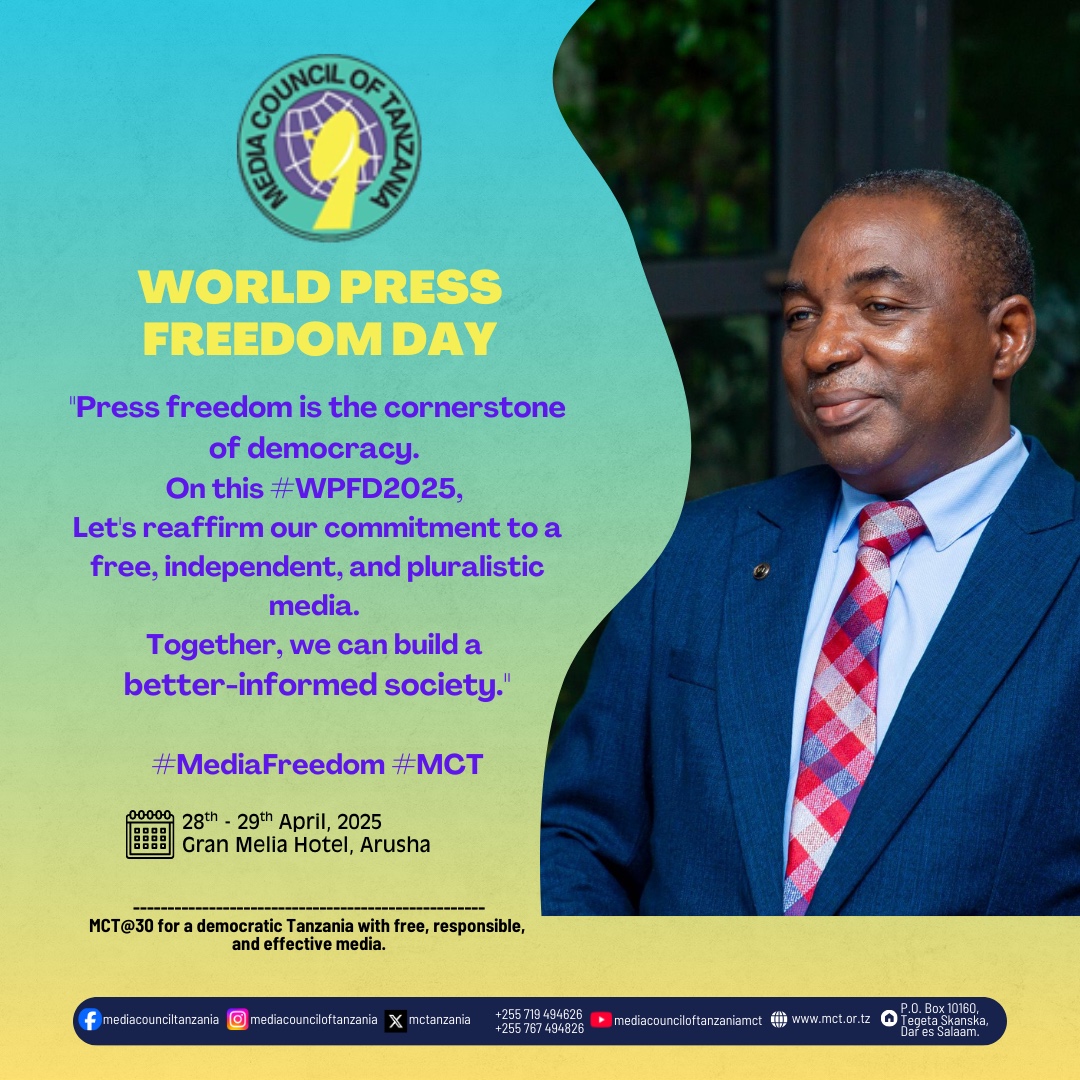 Arusha: April 28, 2025: Maadhimisho ya Siku ya Uhuru wa Vyombo vya habari Duniani 2025
