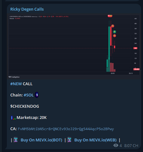 RickyDegen's tweet photo. I called $CHICKENDOG at a 20K market cap. Its current ATH is 80K.
FREE Call TELEGRAM - 4X
$CHICKENDOG
FvNM5bNtibN5cr8rQNCEv93oJ29rQg544AqcP5o2BPwy
Call From: https://t.co/EMMkpDl8KO
#SOL #MemeSol #Solana #Crypto #MemeCoin #MemeCoins #CHICKENDOG https://t.co/MAMLCVTlfv