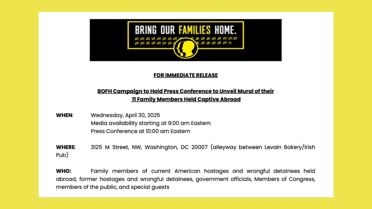 Bring Our Families Home Campaign tweet media