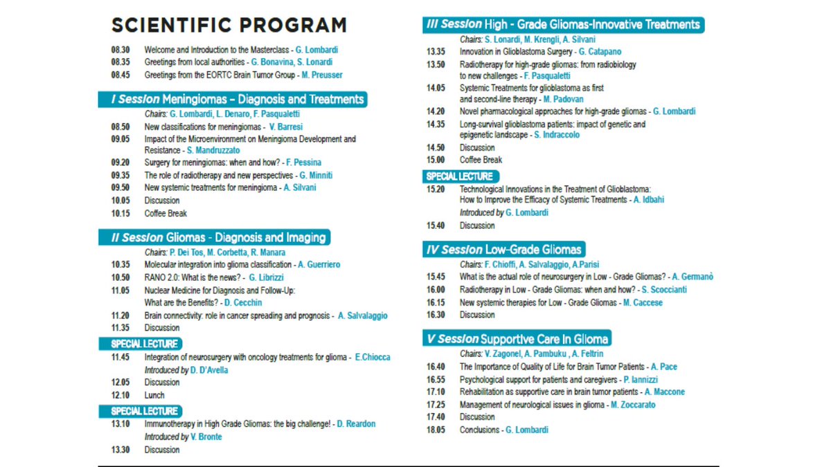 Lombardi Giuseppe (@drlombardigiu) on Twitter photo 9 Giugno 2025: International Congress in Neuro-Oncology in Padova
with important experts and opinion leaders in the field of neuro-oncology!
Free registration:
events-communication.com/event/mastercl…
#glioblastoma #meningioma #lowgradegliomas
<a href="/EORTC/">EORTC</a> <a href="/NeuroOnc/">SNO</a> <a href="/AIOMtweet/">AIOM</a> <a href="/iov_irccs/">IOV - Istituto Oncologico Veneto</a> 9 Giugno 2025: International Congress in Neuro-Oncology in Padova
with important experts and opinion leaders in the field of neuro-oncology!
Free registration:
events-communication.com/event/mastercl…
#glioblastoma #meningioma #lowgradegliomas
<a href="/EORTC/">EORTC</a> <a href="/NeuroOnc/">SNO</a> <a href="/AIOMtweet/">AIOM</a> <a href="/iov_irccs/">IOV - Istituto Oncologico Veneto</a>