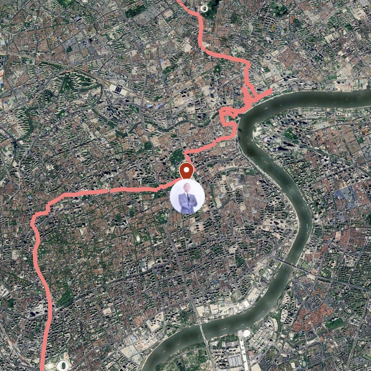 manju0519's tweet photo. #自転車中国一周
総走：35,564.58km
本日：上海界 → 上海市 / 48.59km
標高：高22m / 低1m
気温：高23° / 低14°
日数：1275日目 https://t.co/B9gPOhxNGA