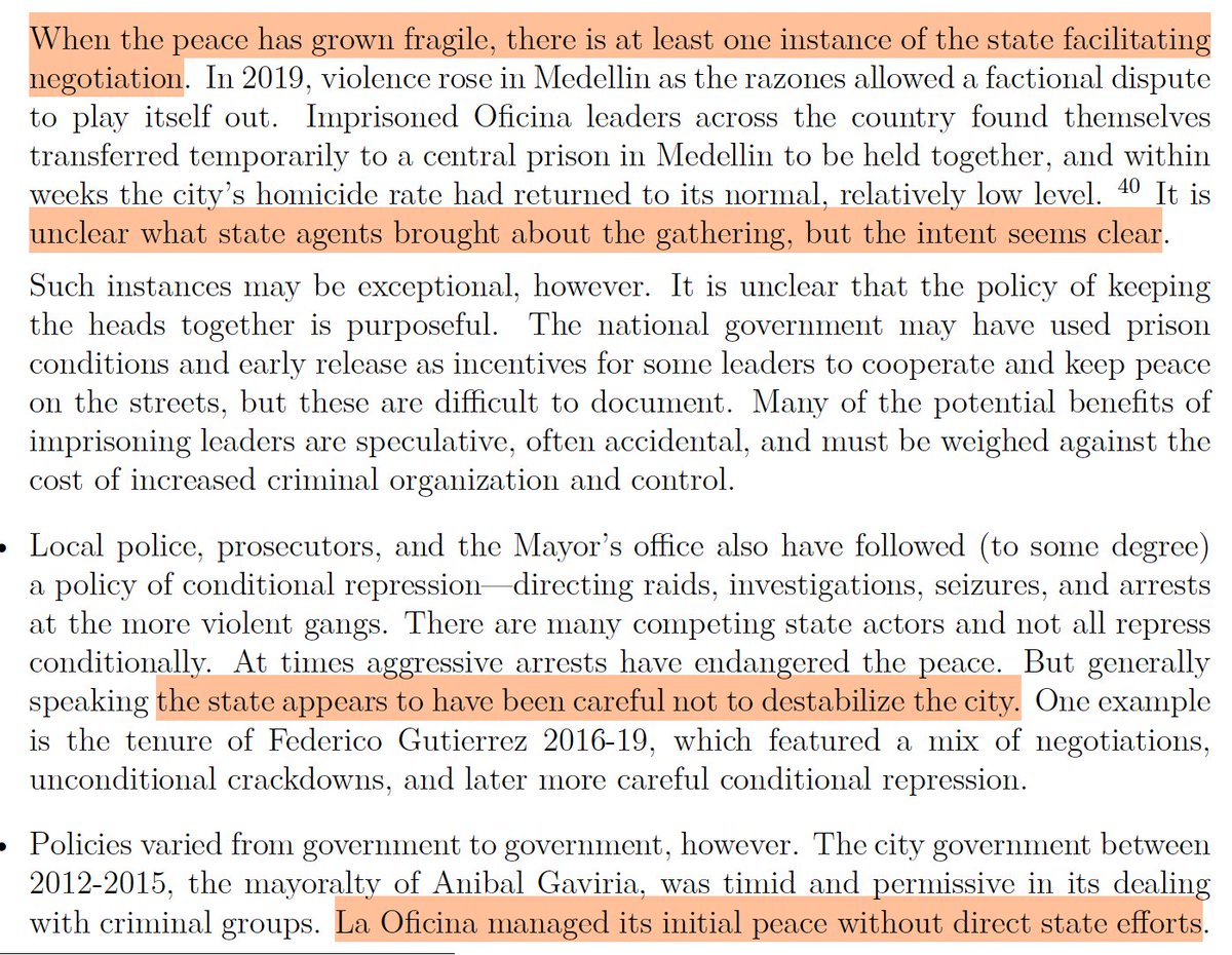 Alice Evans (@_alice_evans) on Twitter photo "Bad medicine: Why different systems of organized crime demand different solutions"
This is such a fascinating analysis by <a href="/cblatts/">Chris Blattman</a>, examining locally-specific drivers of violence.
He does not credit the state or politicians with a major role in Colombia's decline in violence. "Bad medicine: Why different systems of organized crime demand different solutions"
This is such a fascinating analysis by <a href="/cblatts/">Chris Blattman</a>, examining locally-specific drivers of violence.
He does not credit the state or politicians with a major role in Colombia's decline in violence.