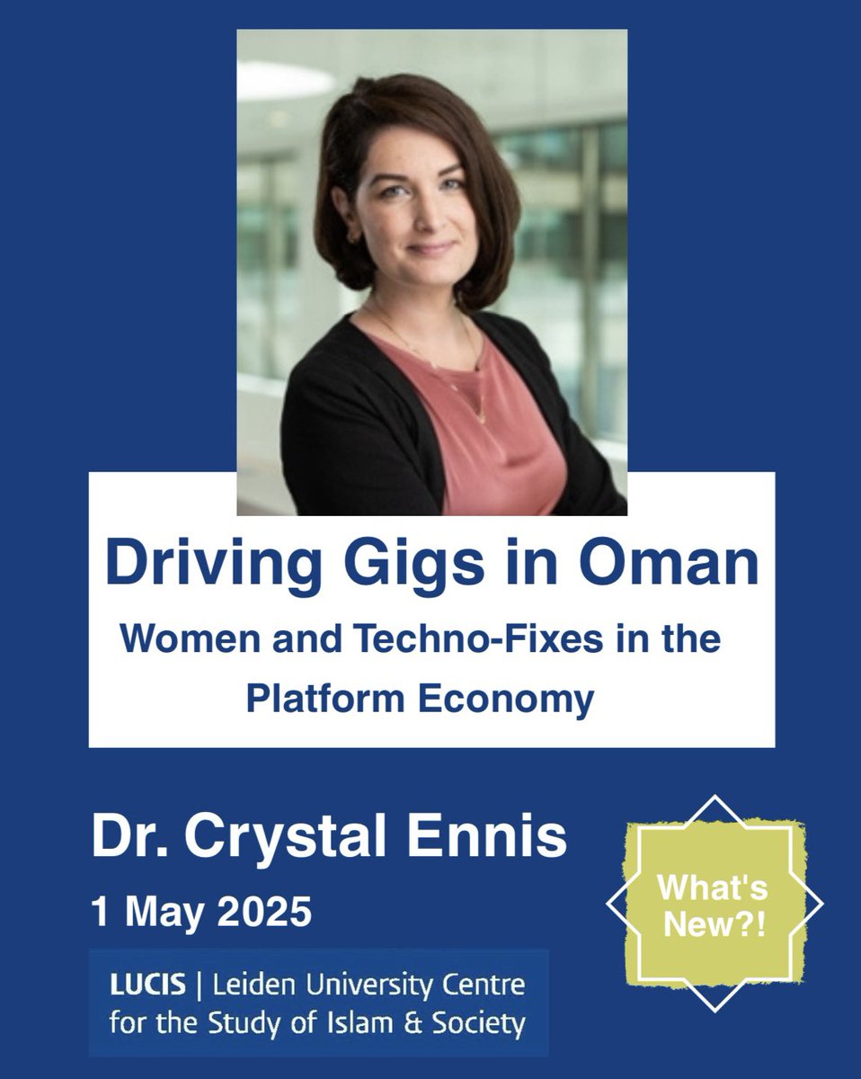 What’s New?! Spring 2025 | Join us on Thursday 1 May 2025 for a lecture by Dr. Crystal Ennis!

The lecture will take place at 17:15 – 18:15 in Lipsius 0.30. Register via link in bio!