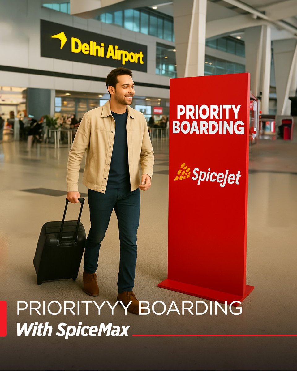 flyspicejet's tweet image. Fly better with SpiceMax - priority check-in, priority boarding, hot meals, and comfort that travels with you.

#flyspicejet #spicejet #spicemax #addspicetoyourtravel