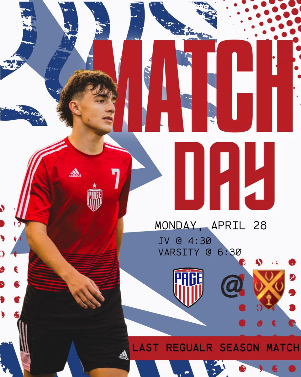 ⚽️ LAST REGULAR SEASON MATCH UP

📆 MONDAY, APRIL 28TH
🆚 FATHER RYAN
⏰ VARSITY 6:30 PM
       JV 4:30 PM
📍FATHER RYAN HIGH SCHOOL 

#highschoolsoccer #soccer#highschoolsports #letsgopatriots