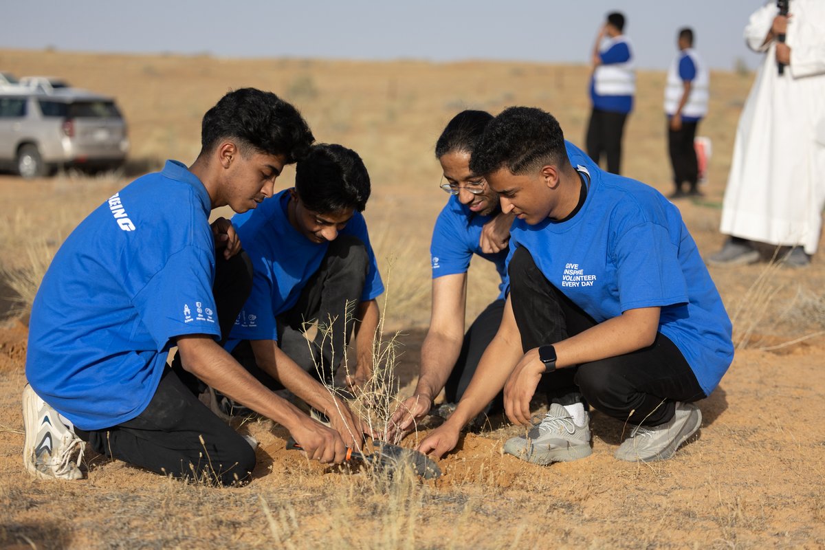 To celebrate #EnvironmentalAwarenessMonth, #TeamBoeing joined forces with the <a href="/Ghadha_Onaizah/">جمعية غضا البيئية</a> to help plant the Al-Ghadha Botanical Forest in Qassim, Saudi Arabia during it's official inauguration, with attendance of His Excellency the Governor of Unaizah, Mr. Saad bin Abdullah