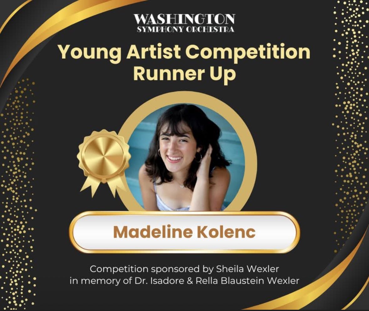 Congratulations to Maddie on her outstanding performance with the NAFME All-East Honors Orchestra! Maddie was also recognized as the runner-up in the Westmoreland County Young Artist Competition 💚🩶🧡