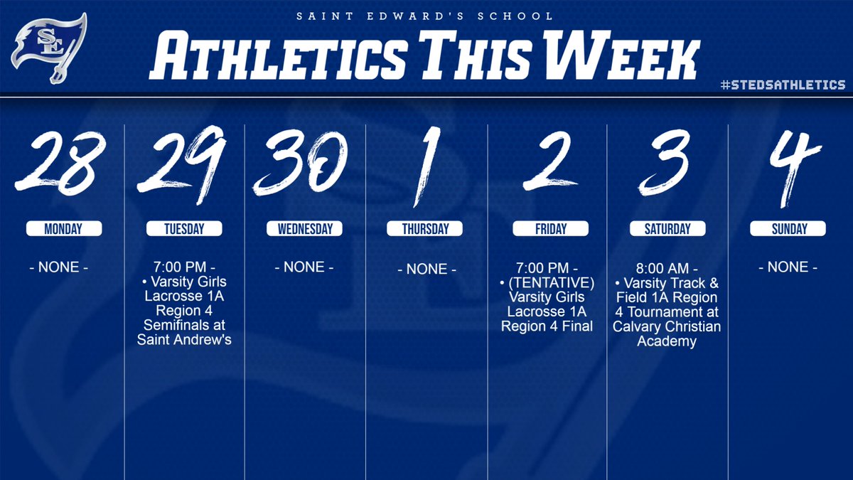 SES Weekly Athletic Schedule for April 28-May 4 Go, Pirates!