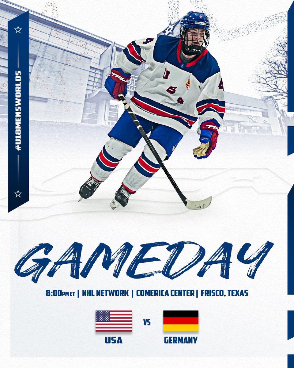 One More Prelim Battle. ⚔️ 

Team USA looks to go undefeated in preliminary round play as they face Germany. Tune in to <a href="/NHLNetwork/">NHL Network</a> at 8pm ET for all the action!

Game Preview: bit.ly/4jsHSey

#U18MensWorlds