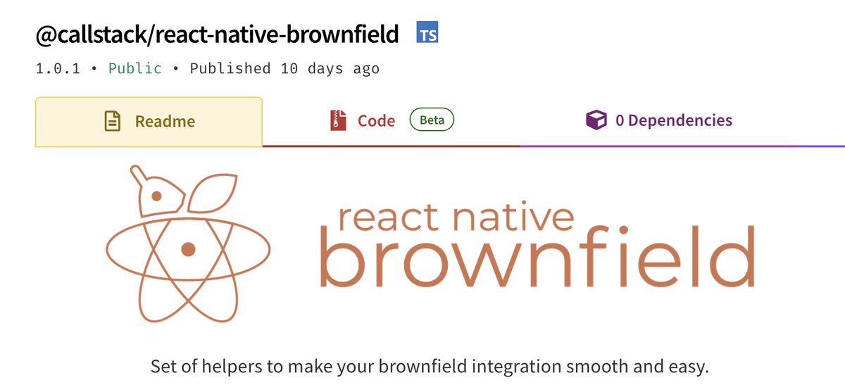 Been working with brownfield projects for a while, and had to build everything from scratch, each time. But that has changed since, react-native-brownfield 1.0 exists now:

- Load SwiftUI and UIKit views
- Load Jetpack Compose and Android views
- Package everything

More 👇