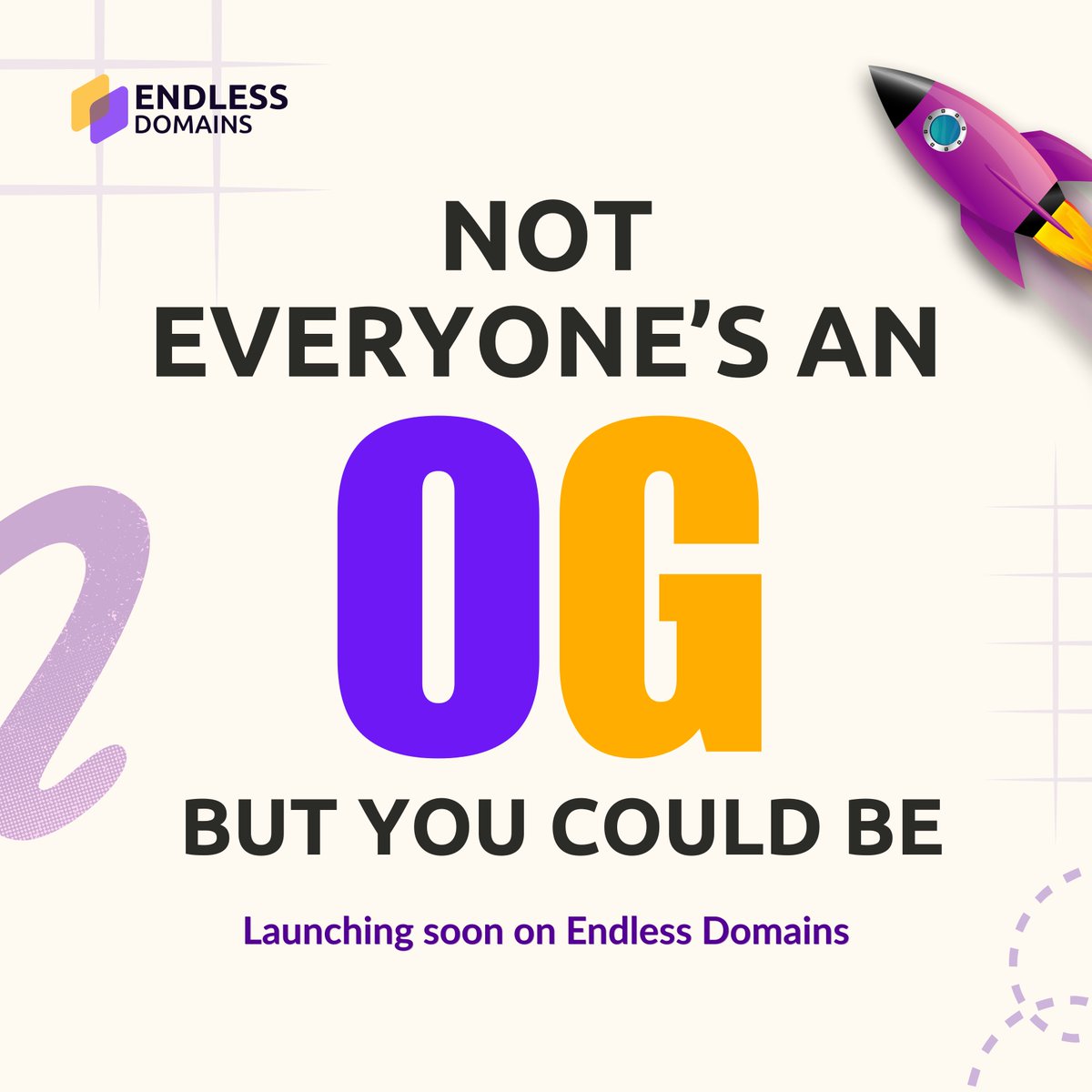 Not .x.
Not .nft.

Something way more OG is coming 🔥

Can you guess what it is?

#OGComingSoon #Web3 #DigitalIdentity #EndlessDomains