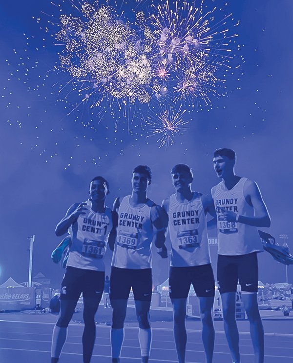 marshalltowntr's tweet photo. GC’s grand blue mile — Spartans’ 4x400-meter relay smashes school record

https://t.co/p67wU7qxn6 https://t.co/phMns6MIK1