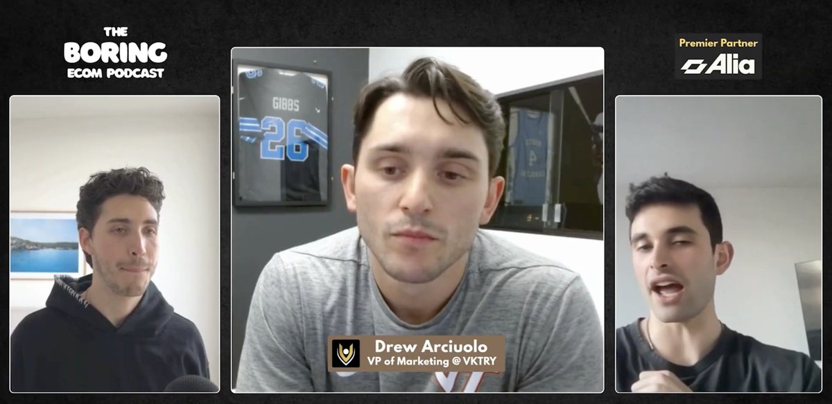 Just went deep with <a href="/DrewArciuolo/">Drew Arciuolo</a> on the Boring Ecom Pod and holy sh*t 

One of the realest, most tactical marketers in the game right now.

Here are 3 brutal truths Drew dropped about scaling brands in 2025:

(Book mark this 🤯)