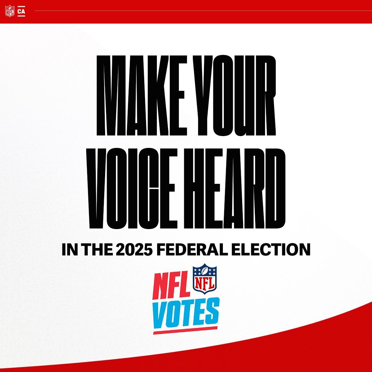 Today is #ElectionDay 🇨🇦 Make your voice heard and head to the polls today! 🗳️ #NFLVotes