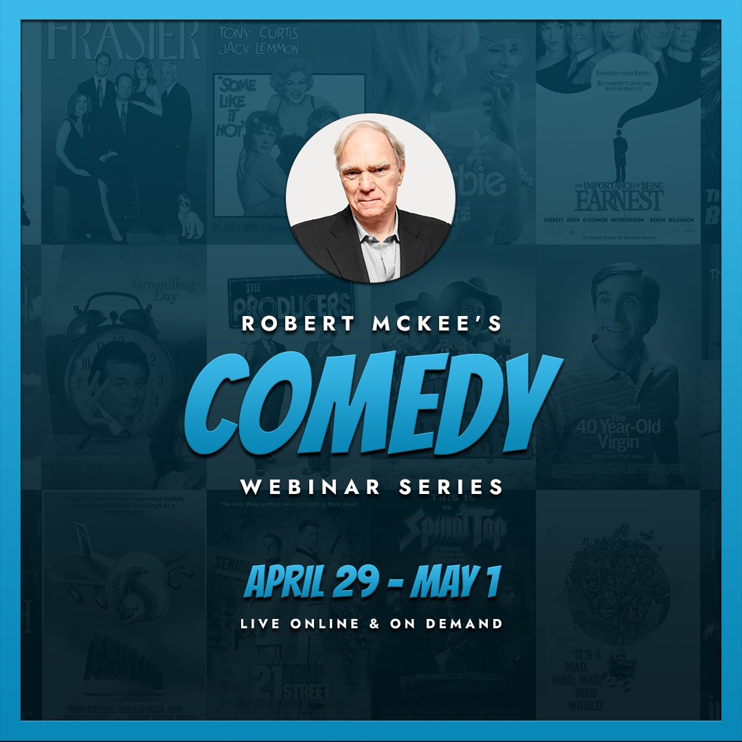 McKee's 2025 Genre Festival continues tomorrow with the COMEDY webinar series!

Join us to learn about the unique worldview of the comic writer, the outrage and courage that fuels this pointed genre.

Learn more: t.mckeestory.com/comedy

#screenwriting #amwriting #writing #comedy
