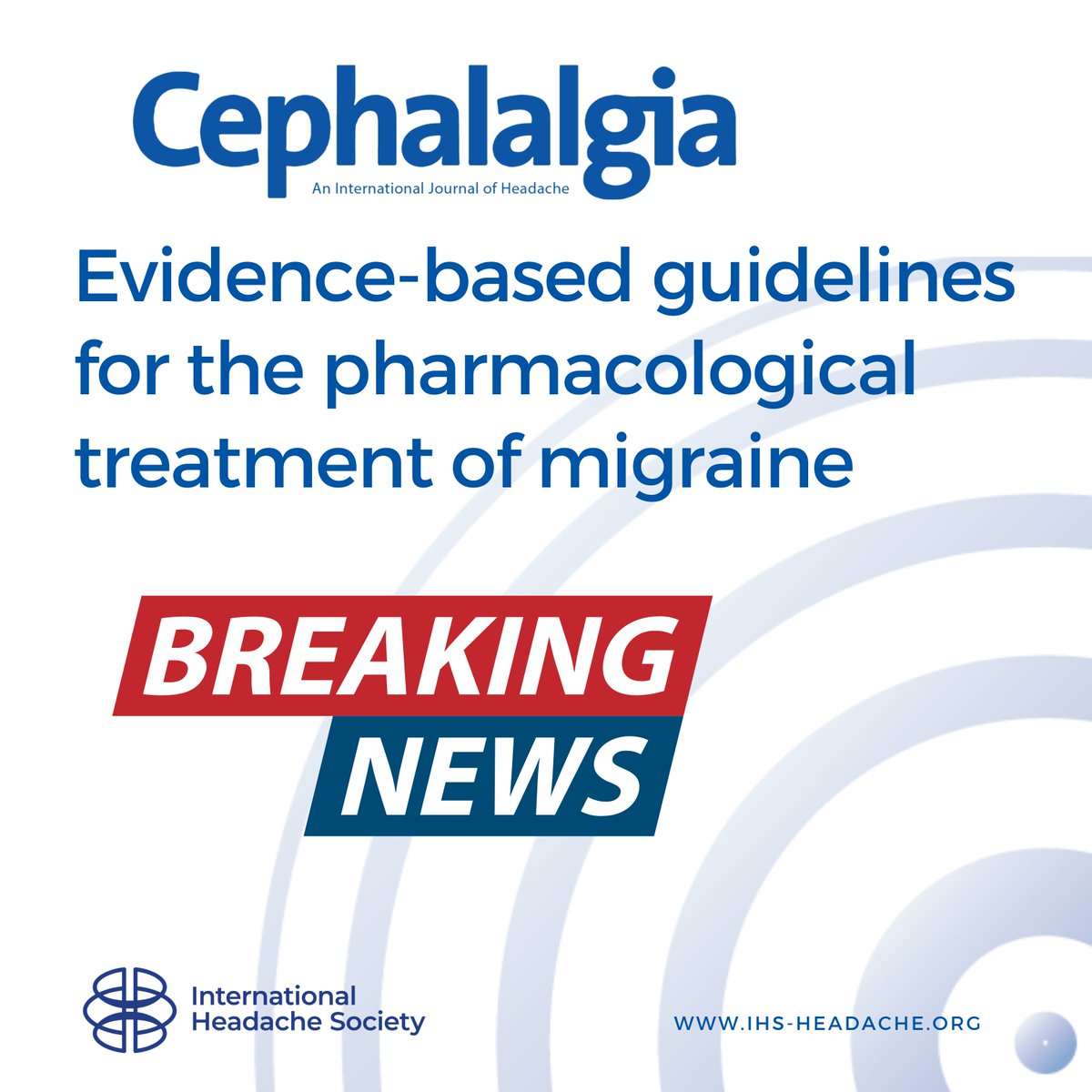 📢 New Migraine Treatment Guidelines Out Now! 🧠💊
The International Headache Society and Italian Society for the Study of Headache have published evidence-based guidelines for the pharmacological treatment of migraine, covering both acute and preventive therapies.

Built on