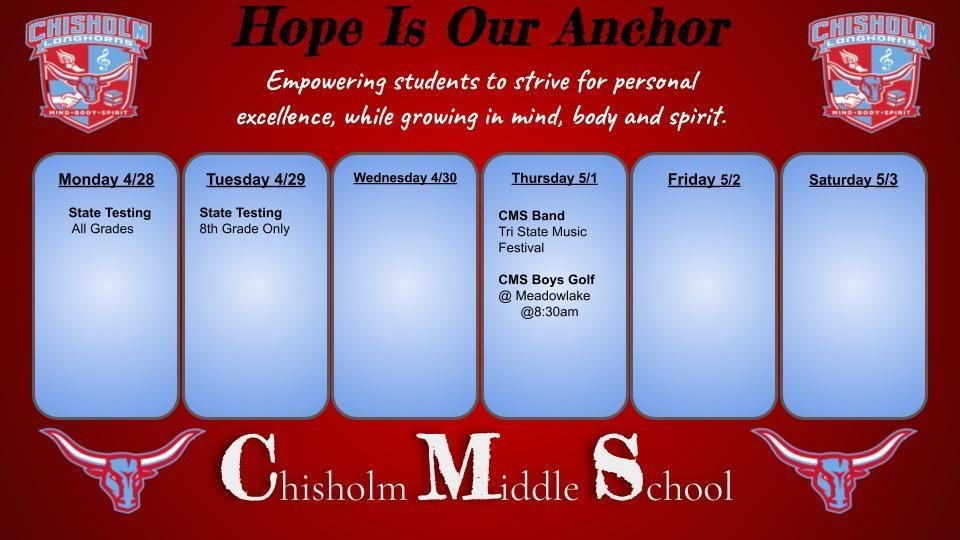 cpsd_ok's tweet photo. CMS week at a glance https://t.co/j0nDW089u3