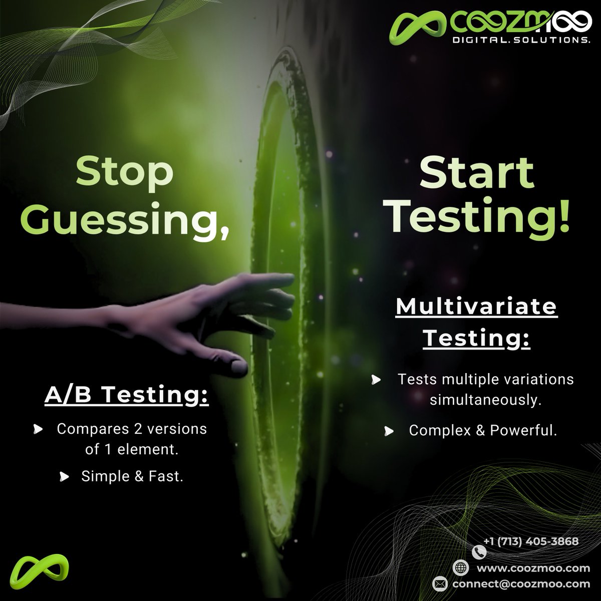 CoozmooDigital's tweet photo. Why guess when you can test? 
Discover the game-changing difference between A/B and Multivariate Testing now!

#DigitalMarketingTips #ABTesting #MultivariateTesting #MarketingStrategy #OnlineSuccess #DigitalMarketingTools #MarketingInsights #coozmoodigitalsolutions https://t.co/KzErsnVX26