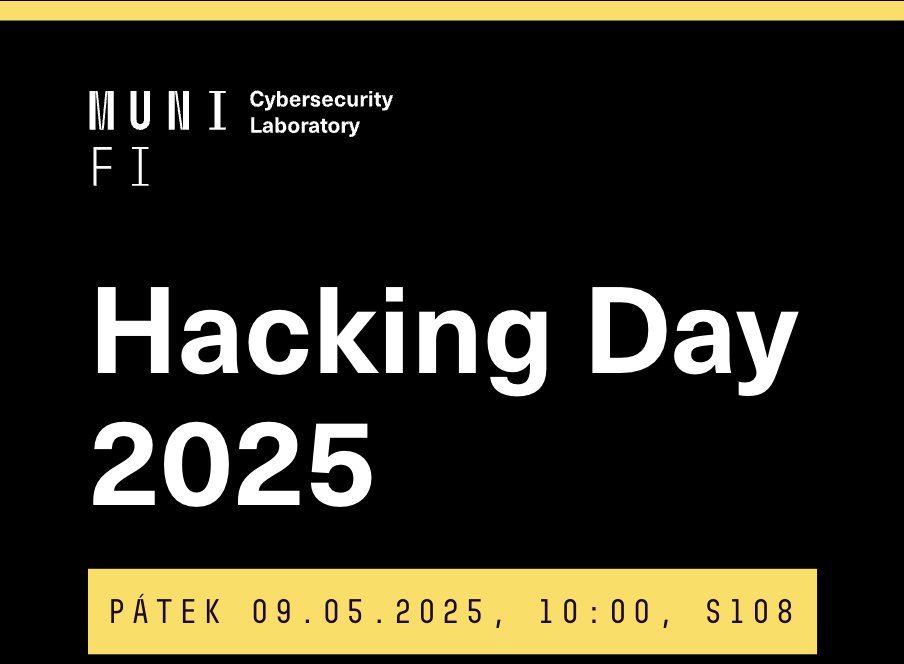 CYBERSECMUNI (@cybersecmuni) on Twitter photo 🔥 Join us for <a href="/FI_MUNI/">Fakulta informatiky MU</a> Hacking Day 2025! Try student-created #cybersecurity challenges on May 9th at 10 AM. Spot phishing emails, fight deepfakes, play defense #CTF games & more!
Limited spots - register by May 6th! 👀 #HackingDay
🔗 muni.cz/go/hackingday 🔥 Join us for <a href="/FI_MUNI/">Fakulta informatiky MU</a> Hacking Day 2025! Try student-created #cybersecurity challenges on May 9th at 10 AM. Spot phishing emails, fight deepfakes, play defense #CTF games & more!
Limited spots - register by May 6th! 👀 #HackingDay
🔗 muni.cz/go/hackingday