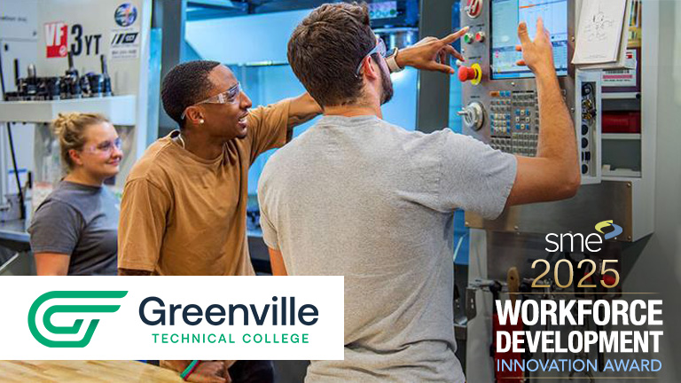 We're thrilled to announce that Greenville Technical College has been awarded SME's 2025 Workforce Development Innovations Award! Your dedication to building a strong #TalentPipeline for advanced #Manufacturing is truly inspiring. 👏 Read more: brnw.ch/21wSgEJ