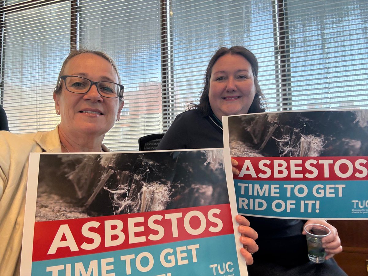 Mesothelioma UK (@mesouk) on Twitter photo Our CEO, @DarloLiz & Trustee, Amanda Jones from <a href="/ThompsonsLaw/">Thompsons Solicitors</a> at the <a href="/The_TUC/">Trades Union Congress</a>’s Memorial Day, promoting the 'Asbestos: it's time to get rid of it!' message of the event. Liz is on a panel talking about how we get to a policy of removal with <a href="/Thames_Labs/">Thames Laboratories</a> <a href="/AsbestosForum/">Asbestos Victims Support Group Forum UK</a> @GMB_Union Our CEO, @DarloLiz & Trustee, Amanda Jones from <a href="/ThompsonsLaw/">Thompsons Solicitors</a> at the <a href="/The_TUC/">Trades Union Congress</a>’s Memorial Day, promoting the 'Asbestos: it's time to get rid of it!' message of the event. Liz is on a panel talking about how we get to a policy of removal with <a href="/Thames_Labs/">Thames Laboratories</a> <a href="/AsbestosForum/">Asbestos Victims Support Group Forum UK</a> @GMB_Union