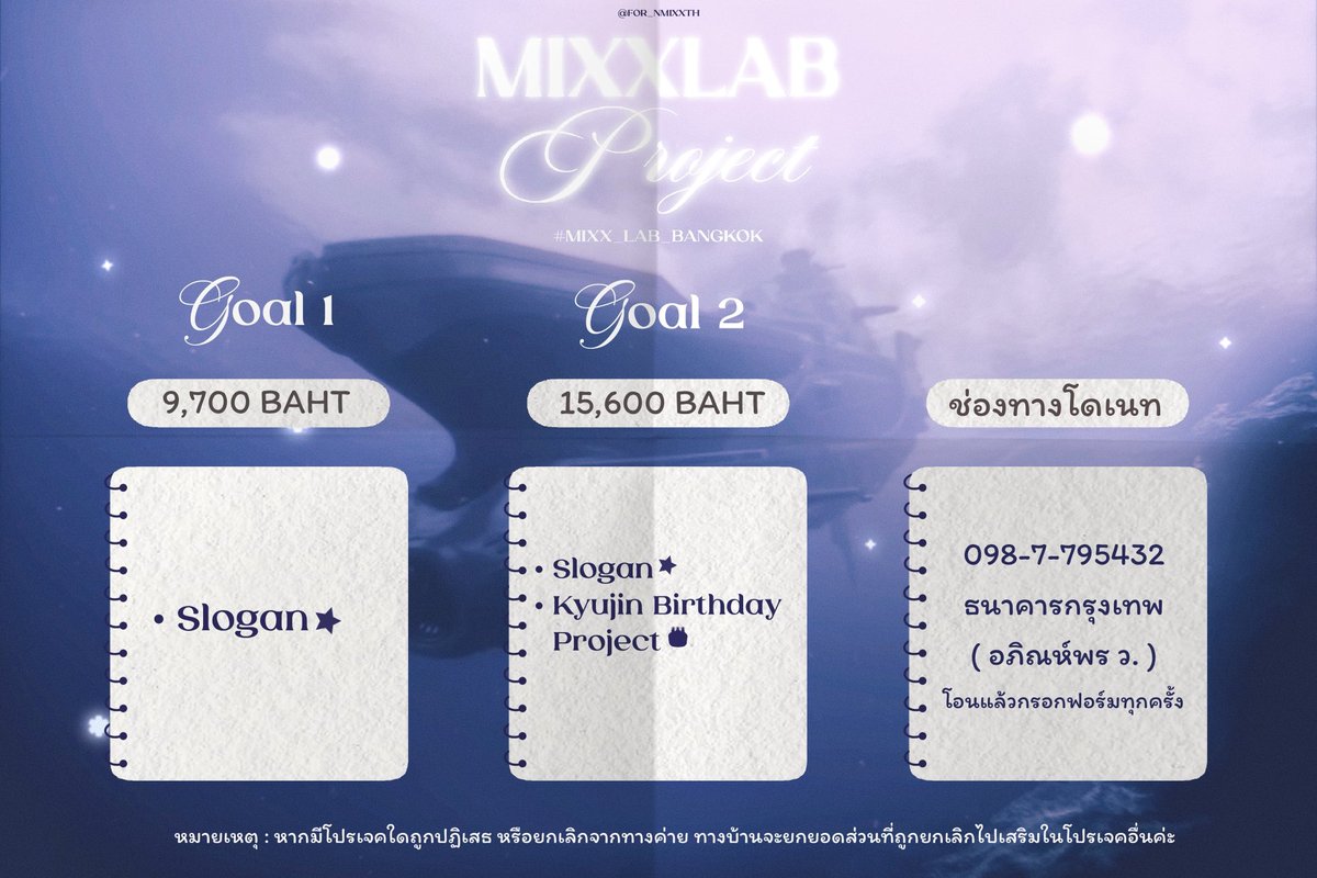 FOR_NMIXXTH's tweet photo. ( 🧪 ) MIXX LAB PROJECT #MIXXLAB_PROJECT
“ NMIXX 2ND FAN CONCERT NMIXX CHANGE UP : MIXX LAB in BKK ”
ขอเชิญชวนเอนเซอร์ร่วมโดเนทเพื่อโปรเจคสำหรับ NMIXX ในงานแฟนคอนครั้งนี้กันค่ะ สามารถอ่านรายละเอียดเพิ่มเติมได้ในแบบฟอร์มนะคะ
โอนแล้วสามารถกรอกแบบฟอร์มได้ที่ลิงก์นี้ค่ะ
( กรอกแบบฟอร์มทุกครั้งที่โดเนท )
🔗 https://t.co/A2SVocWiQ2
#NMIXX #엔믹스
#MIXX_LAB #MIXX_LAB_TOUR
#MIXX_LAB_BANGKOK