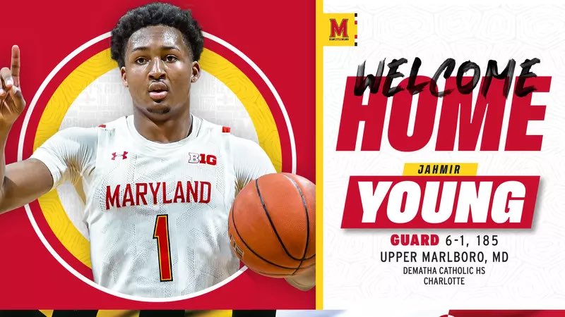 Three years ago today, Jahmir Young transferred to Maryland, ending a DeMatha drought in College Park. Young helped lead the Terps to the NCAA Tournament in year one under Willard. 

- 2023 Second-team All-Big Ten
- 2024 First-team All-Big Ten
- 2025 NBA G League All-Rookie Team
