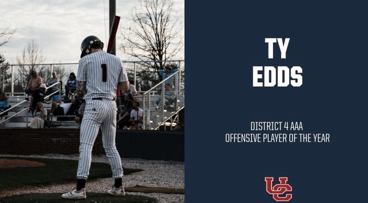 Congratulations to Ty Edds on being named the District 4 AAA Offensive Player of the Year!