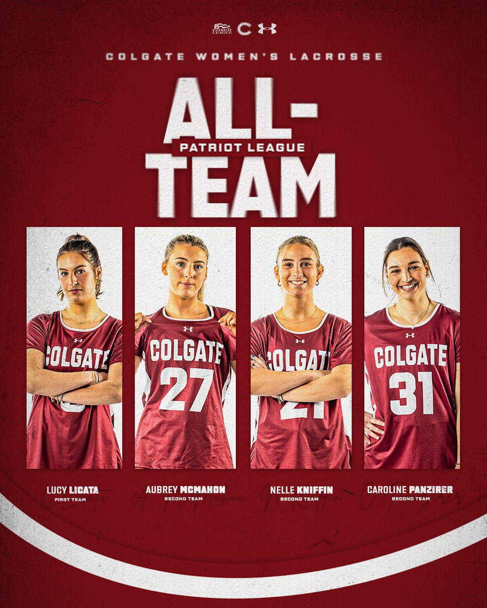 𝐀𝐥𝐥-𝐋𝐞𝐚𝐠𝐮𝐞 𝐑𝐚𝐢𝐝𝐞𝐫𝐬 🤩

Licata, McMahon, Kniffin, and Panzirer earn postseason honors!

📝‣ colgateathletics.com/wlaxawards

#GoGate