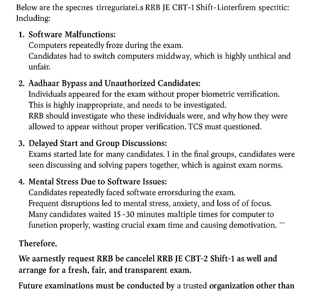 SAURABHSIH's tweet photo. #Cancel_RRB_JE_CBT2 
#Justice_For_Shift1_Candidates
#Reschedule_RRB_JE_CBT2_shift1_Too_ 
@PMOIndia @aajtak @AshwiniVaishnaw @RRBAhmedabad @Rrbmumbai @hanumanbeniwal @SachinPilot @rojgar @exampuroficial @abhinaymaths @ravishndtv @TheLallantop https://t.co/QKiepI5Dzb