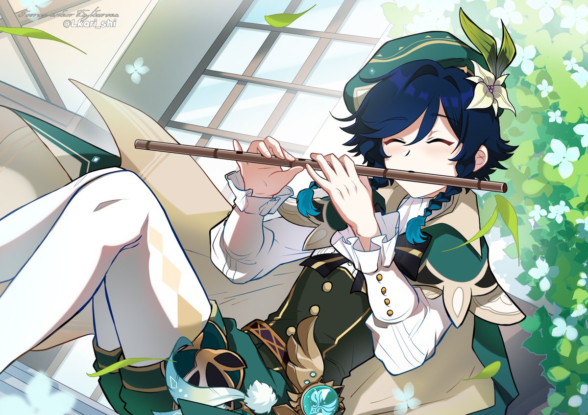 The Wind playing with the melody🍃 
#venti #GenshinImpact