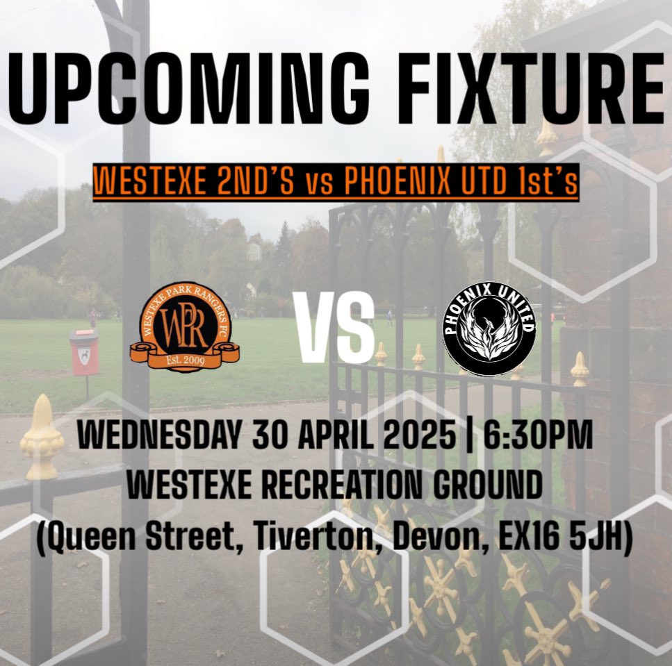UPCOMING FIXTURES!

𝐔𝐏 𝐍𝐄𝐗𝐓!🔵🟠
Just the ressies in action this midweek, as they have a local derby down the rec to look forward too…

The 2nd’s;
🆚Phoenix Utd 1st’s (H)
🏟️The Rec
📅30/04/25
🕡6:30 KO
🏆Division 7