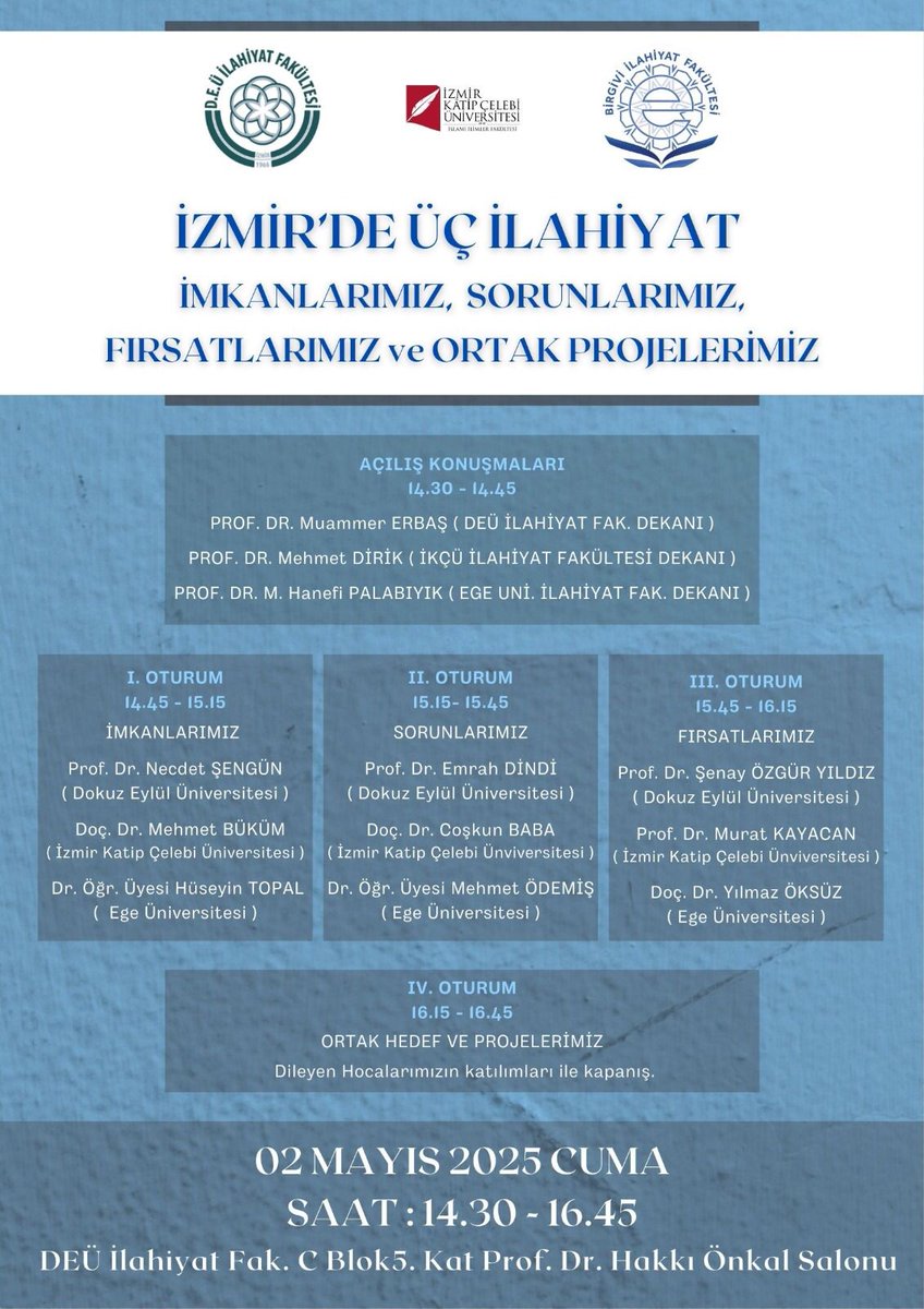 DEÜ İlahiyat Fakültesi (@deuilahiyat) on Twitter photo 