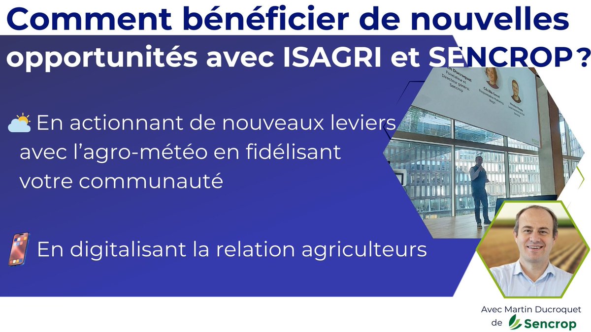 ISAGRI Ingénierie 🚜📲📈 (@isagri_ingnr) on Twitter photo La conférence de 𝐒𝐄𝐍𝐂𝐑𝐎𝐏 du 27 mars vous a échappé ?
Téléchargez dès à présent le support de présentation et explorez les nouvelles opportunités qui s'offrent à vous !
➡️ urlr.me/N5nRpH 👀
<a href="/sencrop/">Sencrop, la météo connectée à vos cultures 🌡️❄️🌦</a> <a href="/IsagriFrance/">ISAGRI France</a> <a href="/ISAGRI_Ingnr/">ISAGRI Ingénierie 🚜📲📈</a> La conférence de 𝐒𝐄𝐍𝐂𝐑𝐎𝐏 du 27 mars vous a échappé ?
Téléchargez dès à présent le support de présentation et explorez les nouvelles opportunités qui s'offrent à vous !
➡️ urlr.me/N5nRpH 👀
<a href="/sencrop/">Sencrop, la météo connectée à vos cultures 🌡️❄️🌦</a> <a href="/IsagriFrance/">ISAGRI France</a> <a href="/ISAGRI_Ingnr/">ISAGRI Ingénierie 🚜📲📈</a>