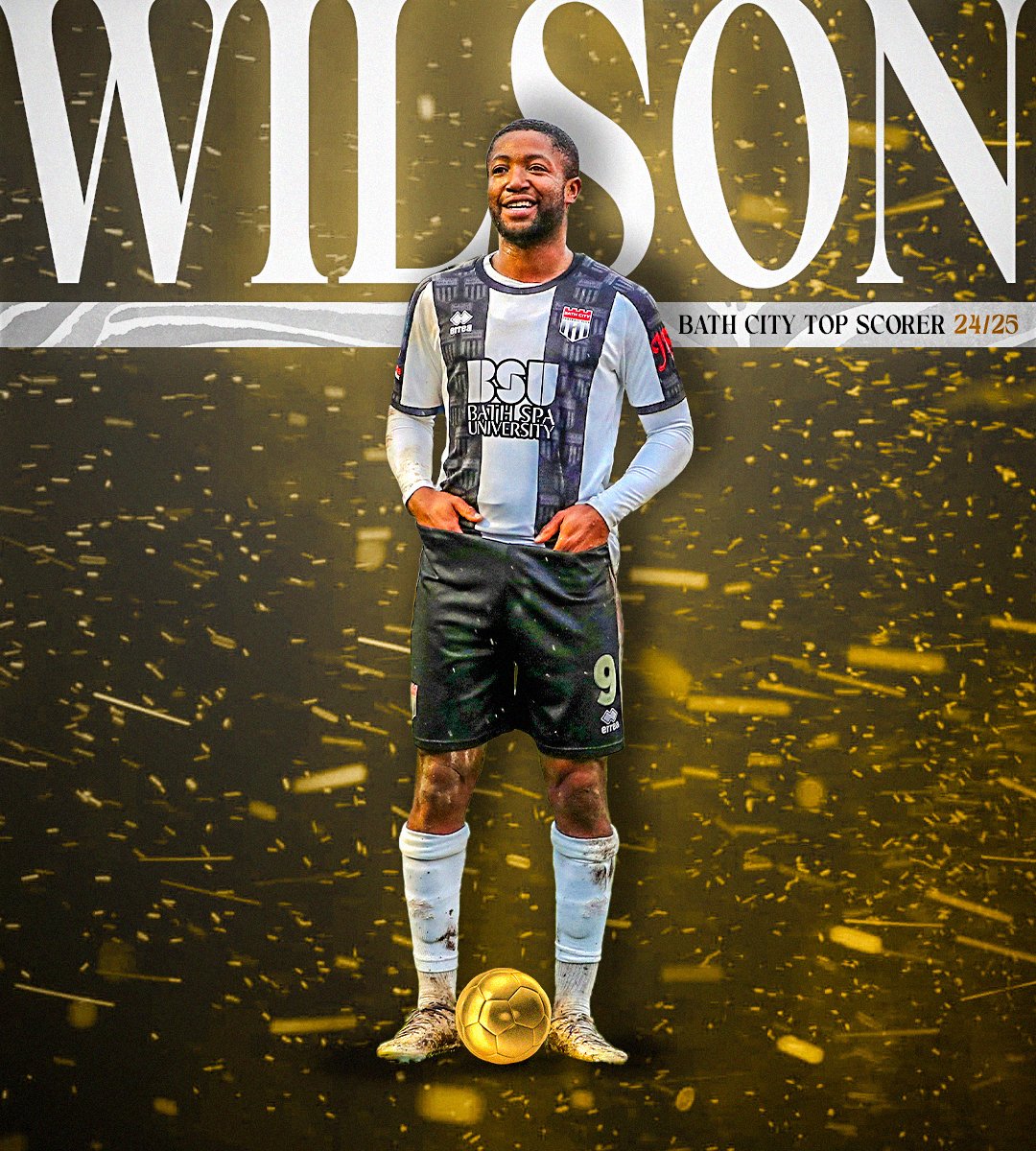Bath City FC (@bathcity_fc) on Twitter photo 🏆 Leading the line and leading the goal charts.
Your 24/25 top scorer, <a href="/ScottWilson93/">Scott Wilson</a> 🔥
⚫️⚪️ #Romans 🏆 Leading the line and leading the goal charts.
Your 24/25 top scorer, <a href="/ScottWilson93/">Scott Wilson</a> 🔥
⚫️⚪️ #Romans