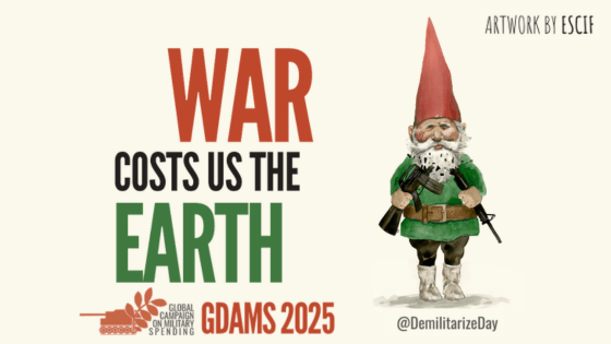 We've signed onto <a href="/DemilitarizeDay/">GCOMS</a> appeal.

Militarism fuels more wars and violence. 

Instead of peace negotiations and disarmament, governments are doubling down on a recipe for disaster by significantly increasing their military budgets.

Read more: ipb.org/gdams-2025-app…