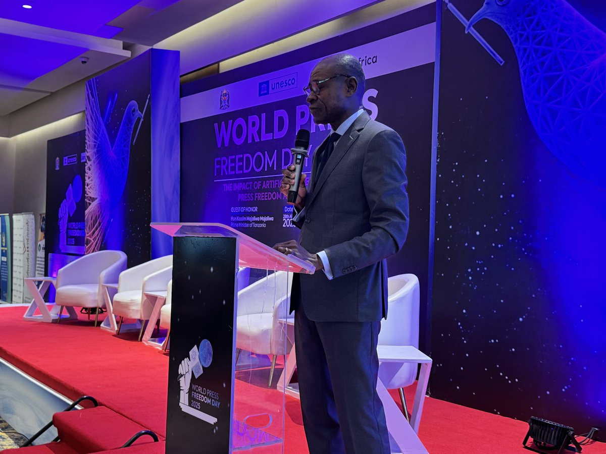 “AI is changing everything, It brings amazing opportunities, but also big risks to our rights and freedoms. UNESCO stands ready to help governments, civil society, and media create a safer space for journalism in the AI era” - Michel Toto, UNESCO Representative during WPFD