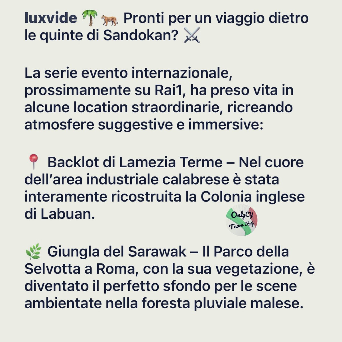 OnlyCanTeam's tweet photo. Quando si dice fare promozione!! 💪🏿👏🏻
Repost @LuxVide
#CanYaman
#SandokanTheSeries #Backlot
#BehindTheScenes #Backstage #Location
#SetVisit
#OnlyCanYamanTeamItaly https://t.co/6TFNsMA4i8