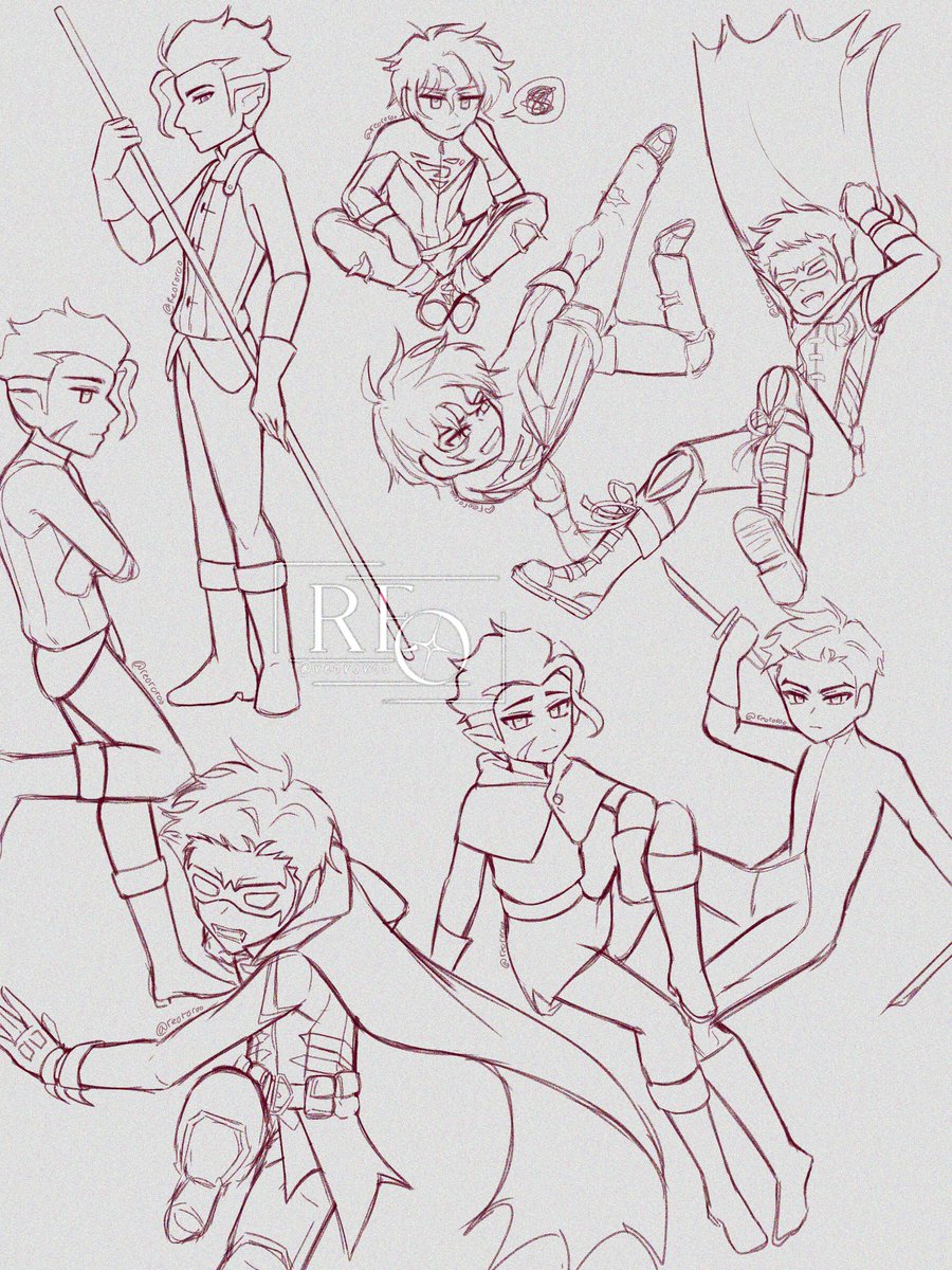 Reororoont's tweet image. A practice I did yesterday, heh.. Idk.
Just drawing my fav chars bcs I want to.