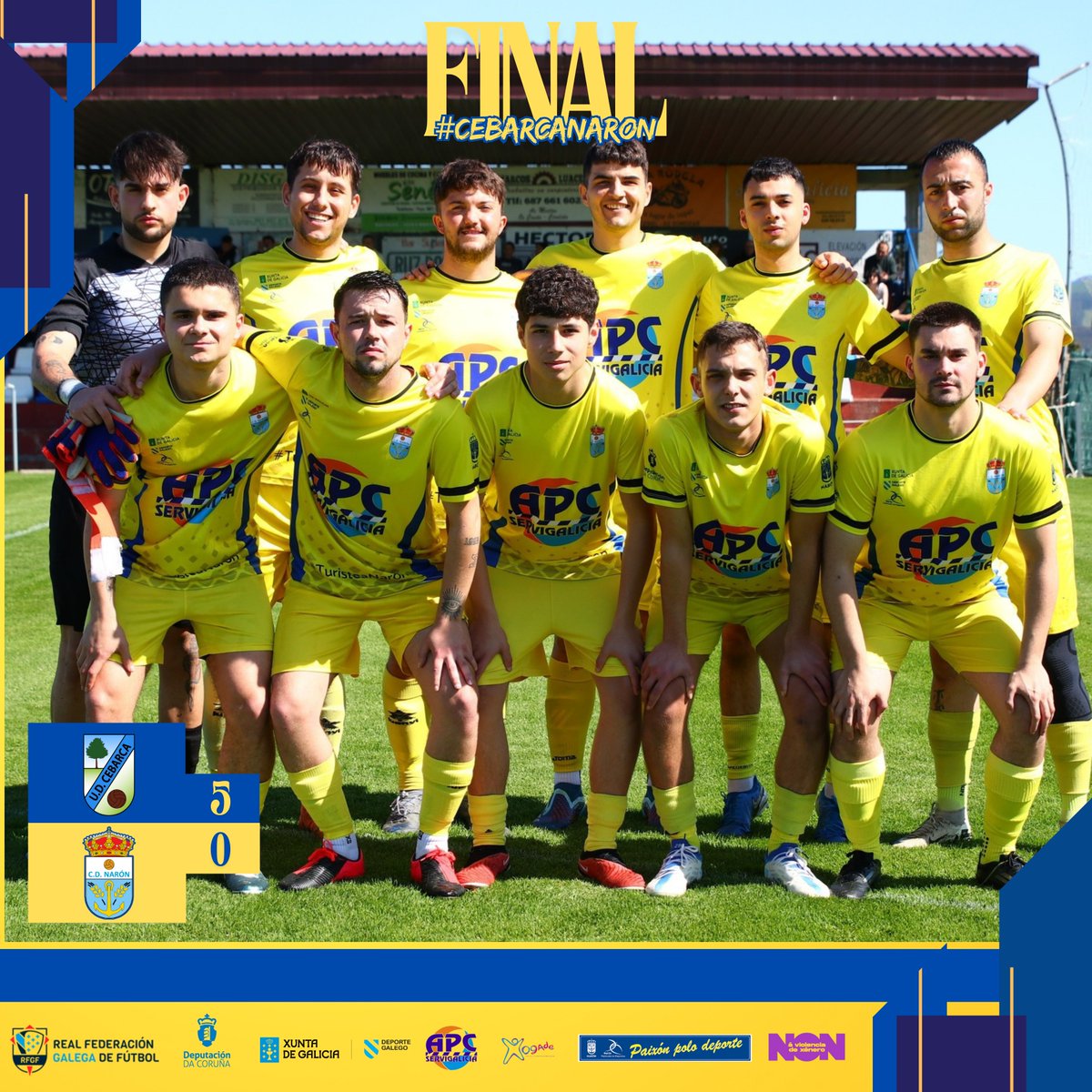 ❗️❗️ Mal resultado de #onsosos na súa visita ao Bernardino Breijo.

A disfrutar e competir das últimas dúas xornadas da #SegundaFutgal

#CDNaron