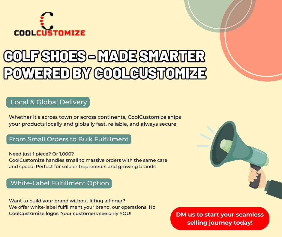Coolcustomize_'s tweet image. From Factory to Fairway We've Got You Covered!
CoolCustomize offers local &amp;amp; global delivery, small to large order fulfillment, white-label solutions, and fast turnaround times to fuel your golf brand's success. #CoolCustomize #GolfShoes #GlobalFulfillment