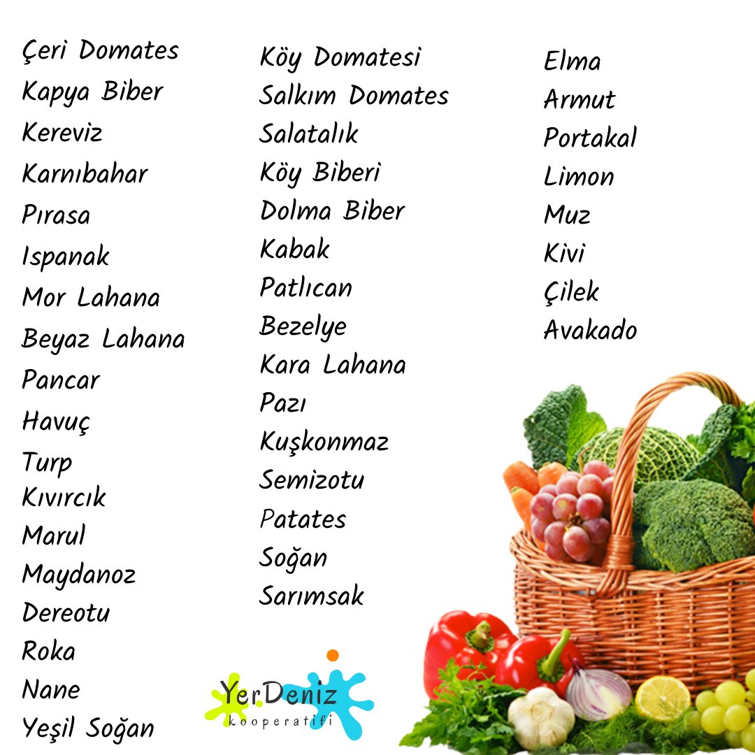 30 Nisan Çarşamba günü getireceğimiz taze sebze ve meyveler için ön sipariş topluyoruz 🌿🍓🍋🍆
İstediğiniz ürünler için bugün gün içinde 0552 6504034 whatsapp üzerinden bize yazabilirsiniz
 💚💙 

#yerdenizkoop
#tazesebzemeyve #kooperatif #dayanışma #yaşamıbirlikteörgütlüyoruz