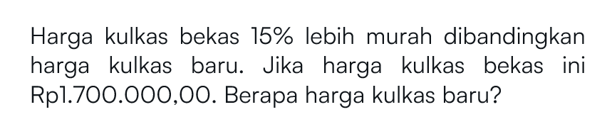 Menentukan harga barang (PU UTBK)