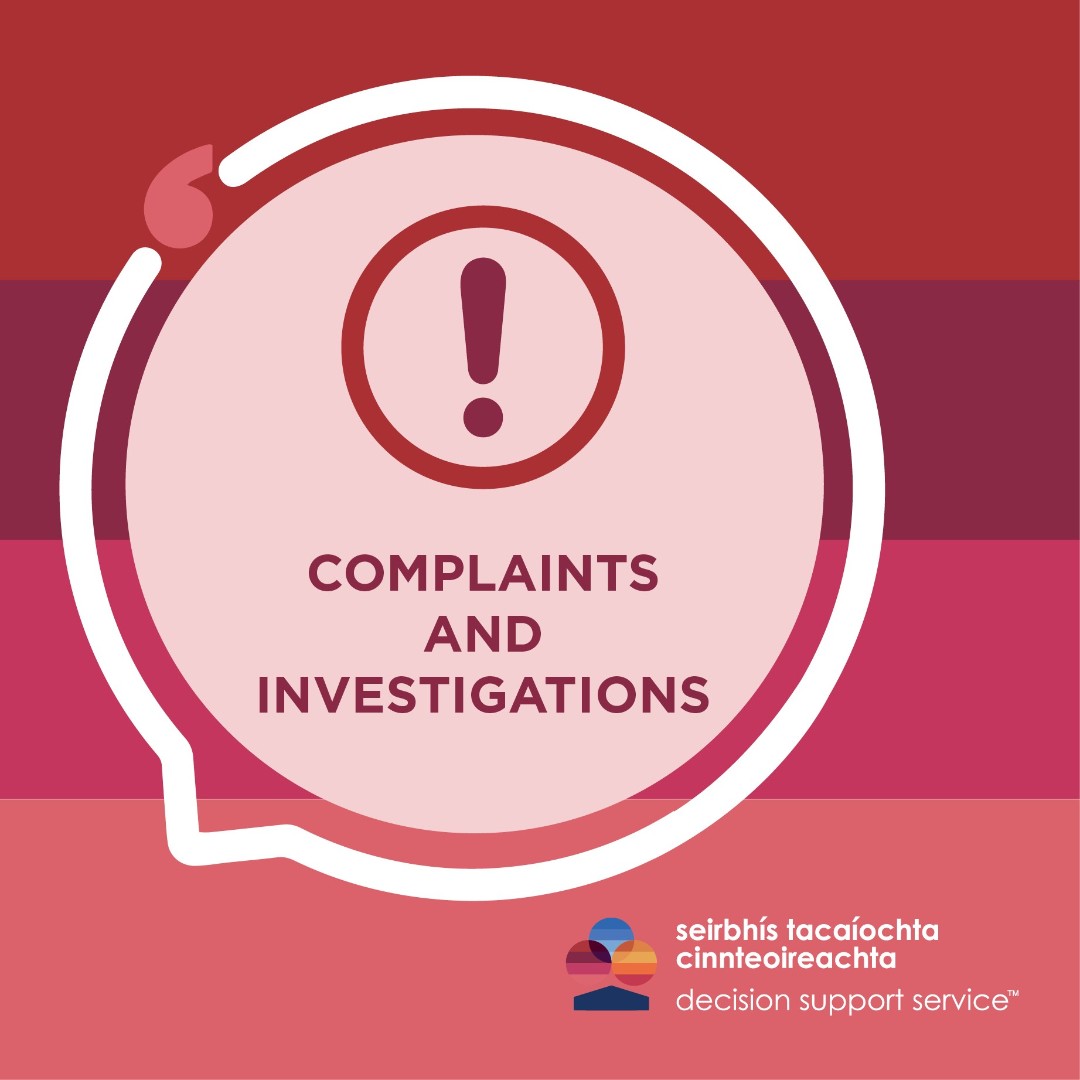 The Decision Support Service investigates complaints about appointed decision supporters and active decision support arrangements. 

To find out more 👉decisionsupportservice.ie/services/compl…

#ComplaintsAndInvestigations #MyDecisionsMyRights