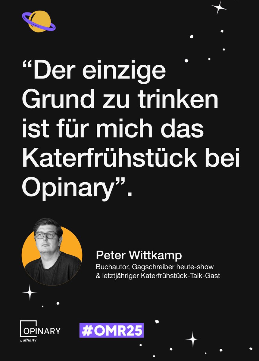 Zum Glück ist es nächste Woche wieder so weit: Wir feiern unser alljährliches Katerfrühstück am Morgen des zweiten OMR-Tages (7.5.). Alle Infos dazu, wie ihr dabei sein könnt, findet ihr hier: ow.ly/rNyC50VIGbl

#omr2025